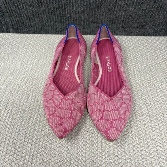Rothy's Shoes - Rothy’s The Point Flats Rose Quartz Unicorn Pink Knit Women’s 10.5